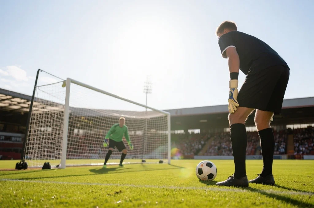 足球点球罚球场景