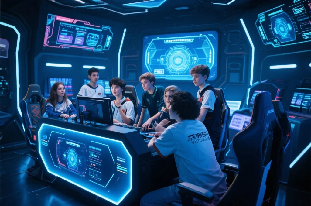 未来科技感十足的电子竞技比赛场景